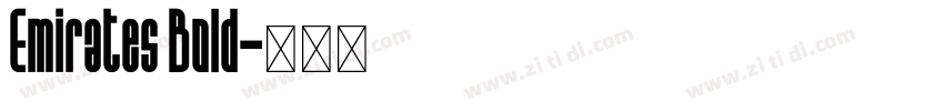 Emirates Bold字体转换